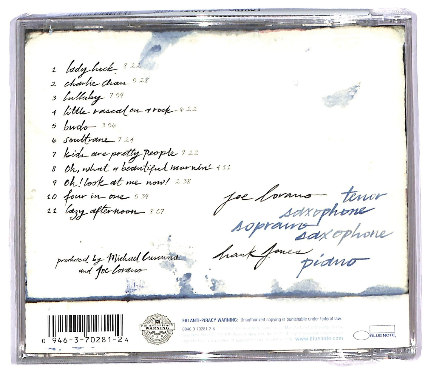 EBOND Joe Lovano and Hank Jones - Kids (Live At Dizzy's Club Coca-Cola) CD CD092228