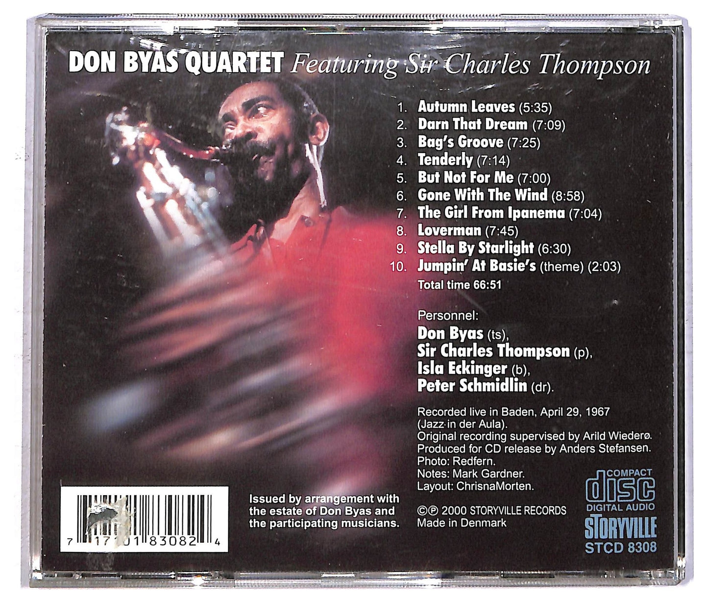 EBOND Don Byas Quartet - Feat. Sir Charles Thompson CD CD092303