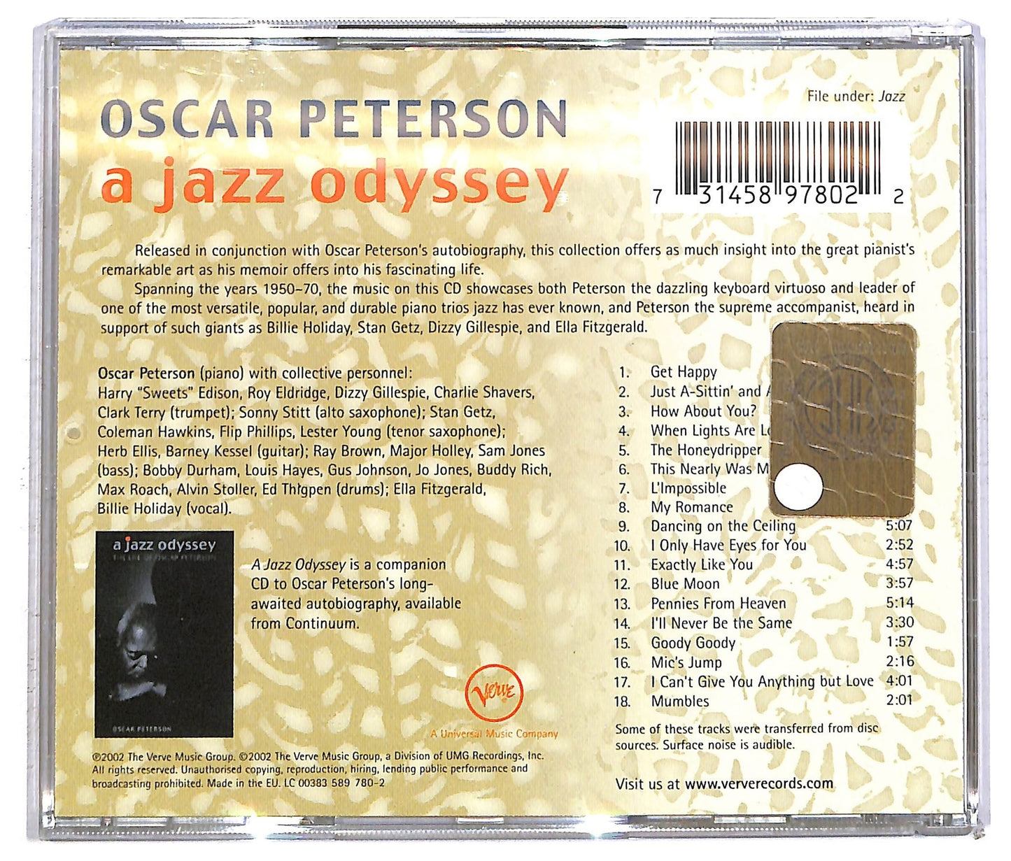 EBOND Oscar Peterson - A Jazz Odyssey CD CD092319