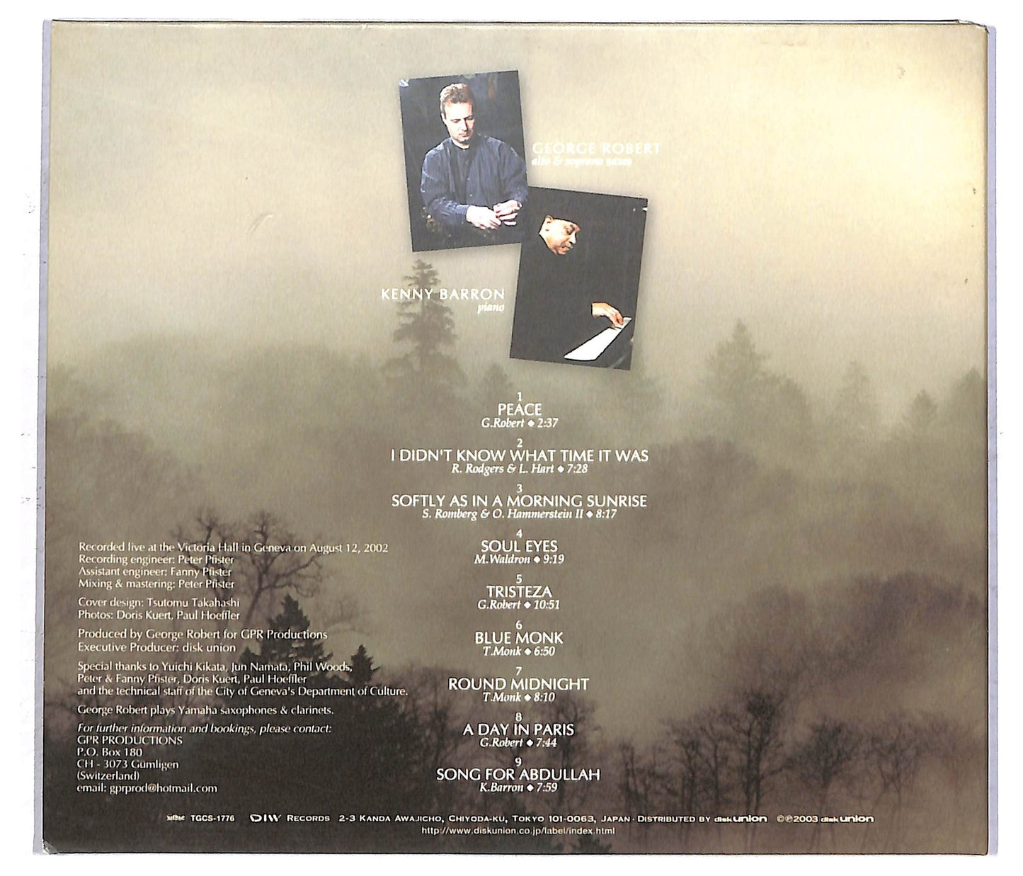 EBOND George Robert & Kenny Barron - Peace CD CD092333