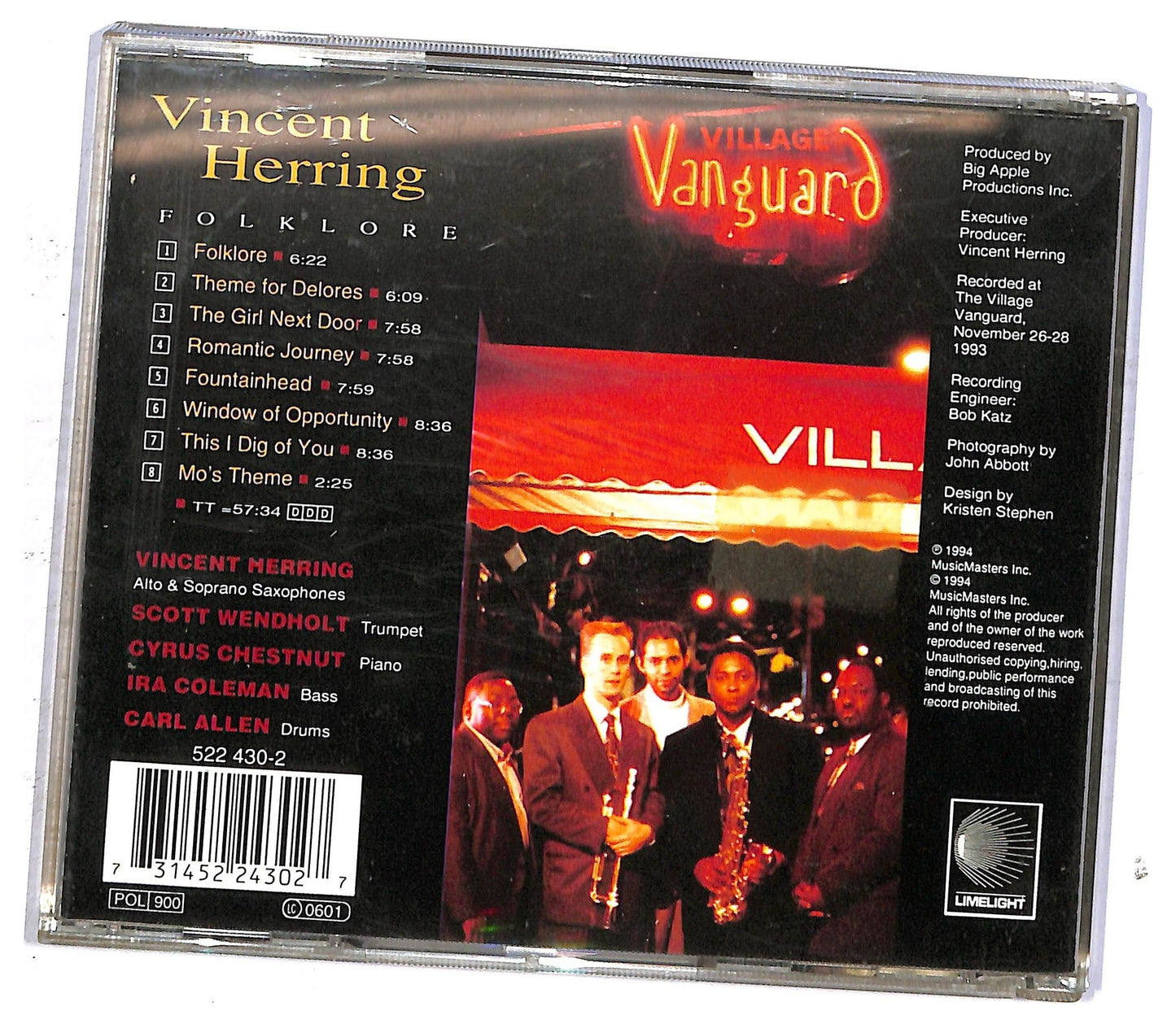 EBOND Vincent Herring - Folklore - Live At The Village Vanguard CD CD092431
