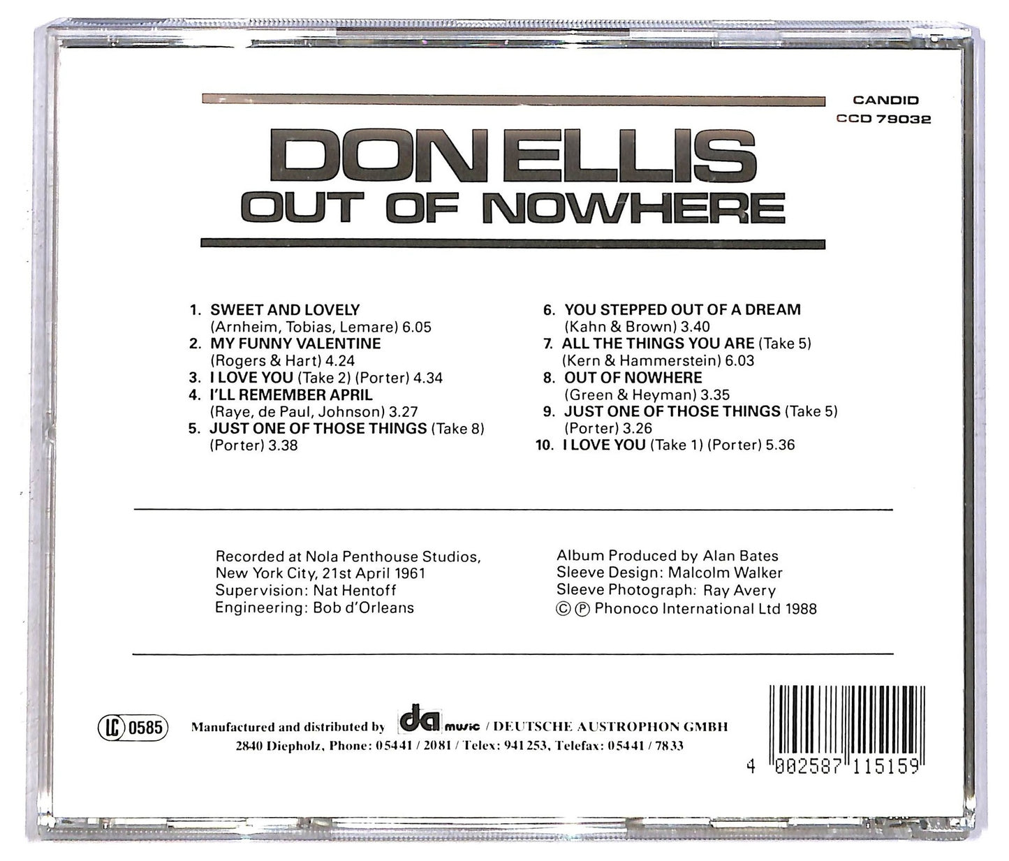 EBOND Don Ellis - Out Of Nowhere CD CD092464