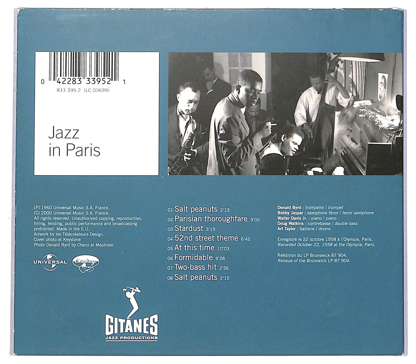 EBOND Donald Byrd Quintet - Parisian Thoroughfare CD CD092515