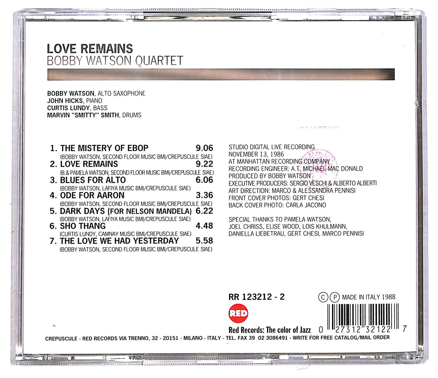 EBOND Bobby Watson - Love Remains CD CD092523