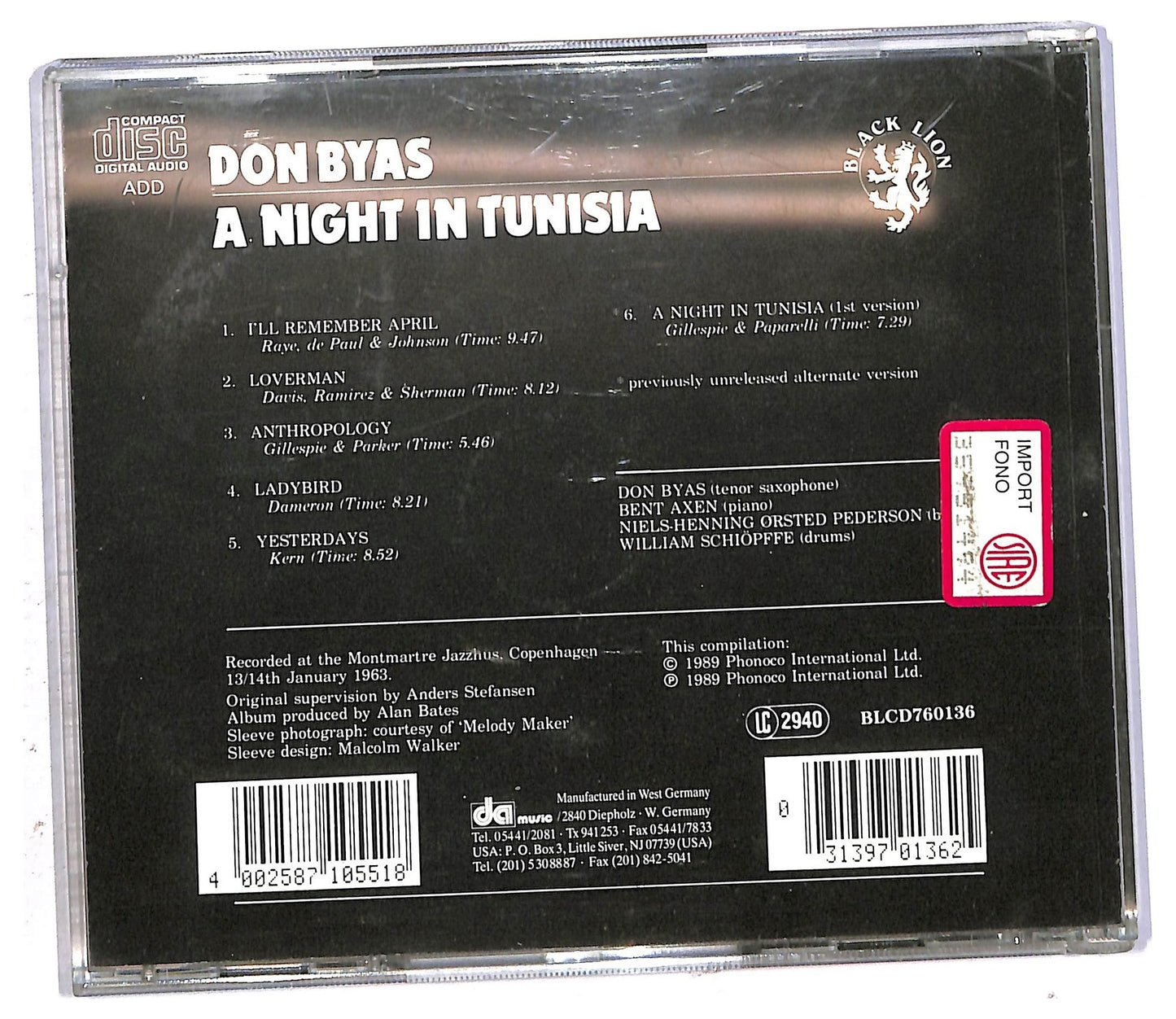 EBOND Don Byas - A Night In Tunisia CD CD092525