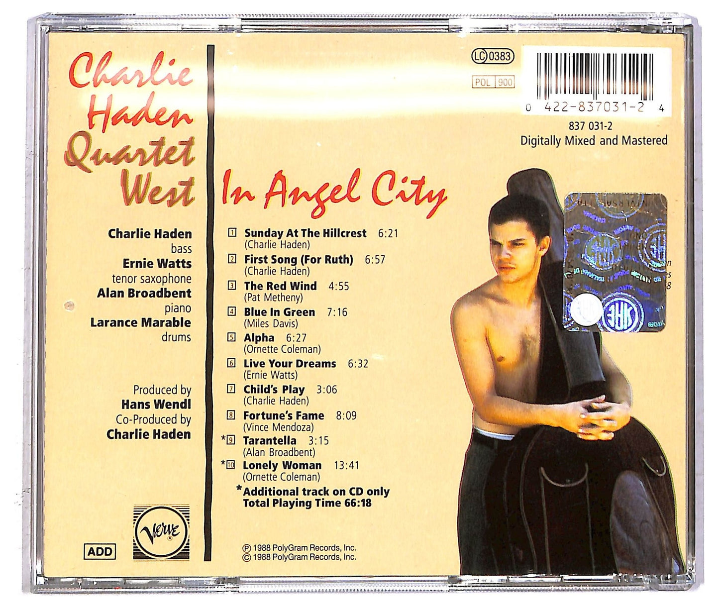 EBOND Charlie Haden Quartet West - In Angel City CD CD092539