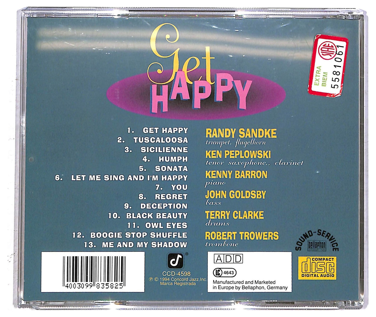 EBOND Randy Sandke - Get Happy CD CD092617