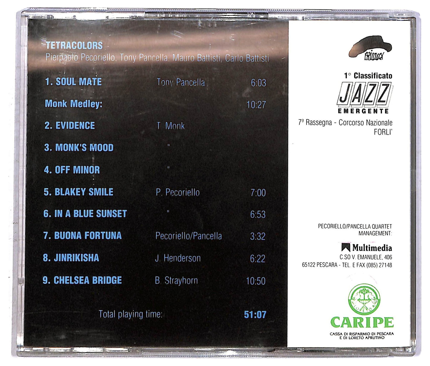 EBOND Tony Pancella Pierpaolo Pecoriello - Tetracolors CD CD092622