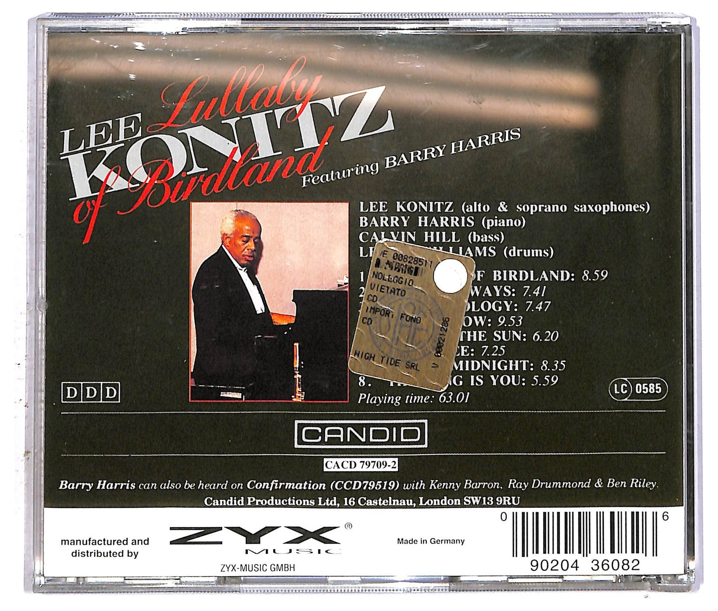 EBOND Lee Konitz - Lullaby Of Birdland CD CD092635