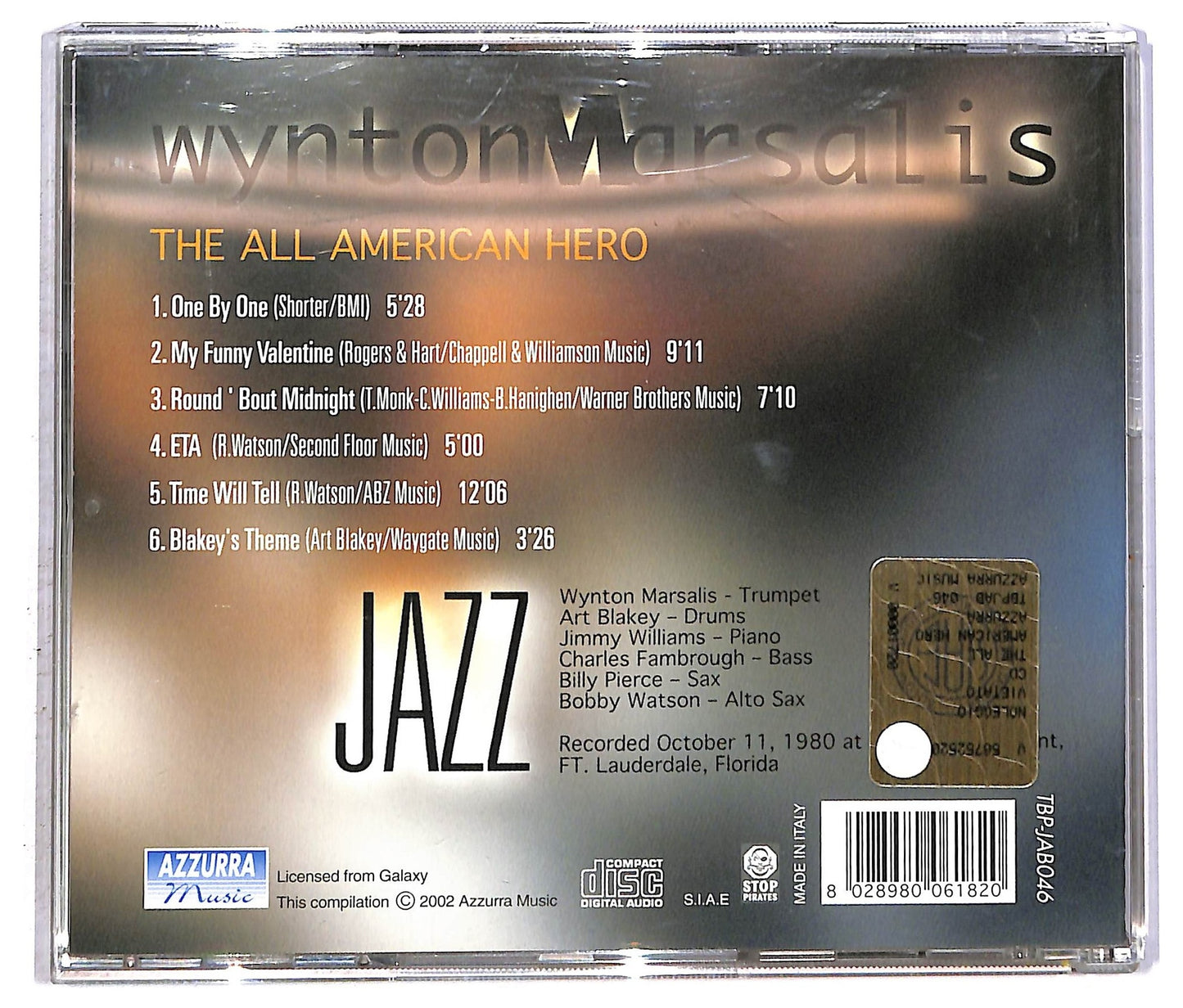 EBOND Wynton Marsalis - The All American Hero CD CD092641