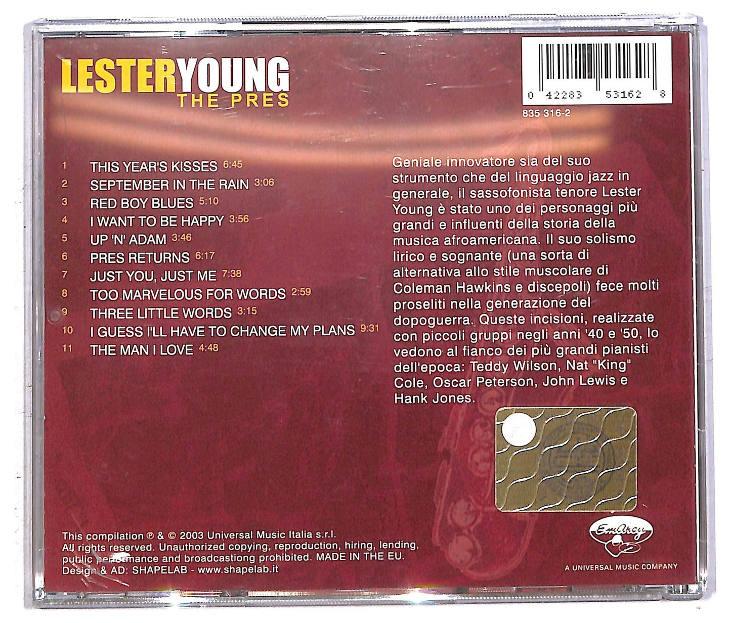 EBOND Lester Young - the pres CD CD092651