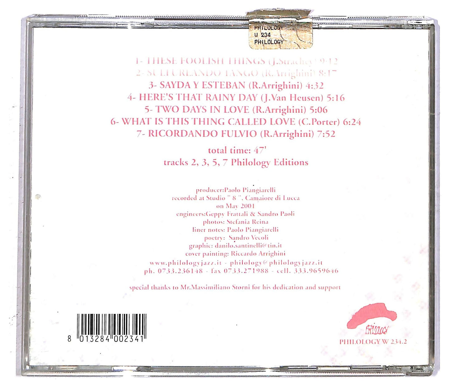 EBOND Riccardo Arrighini Trio - These Unfoolish Things CD CD092653