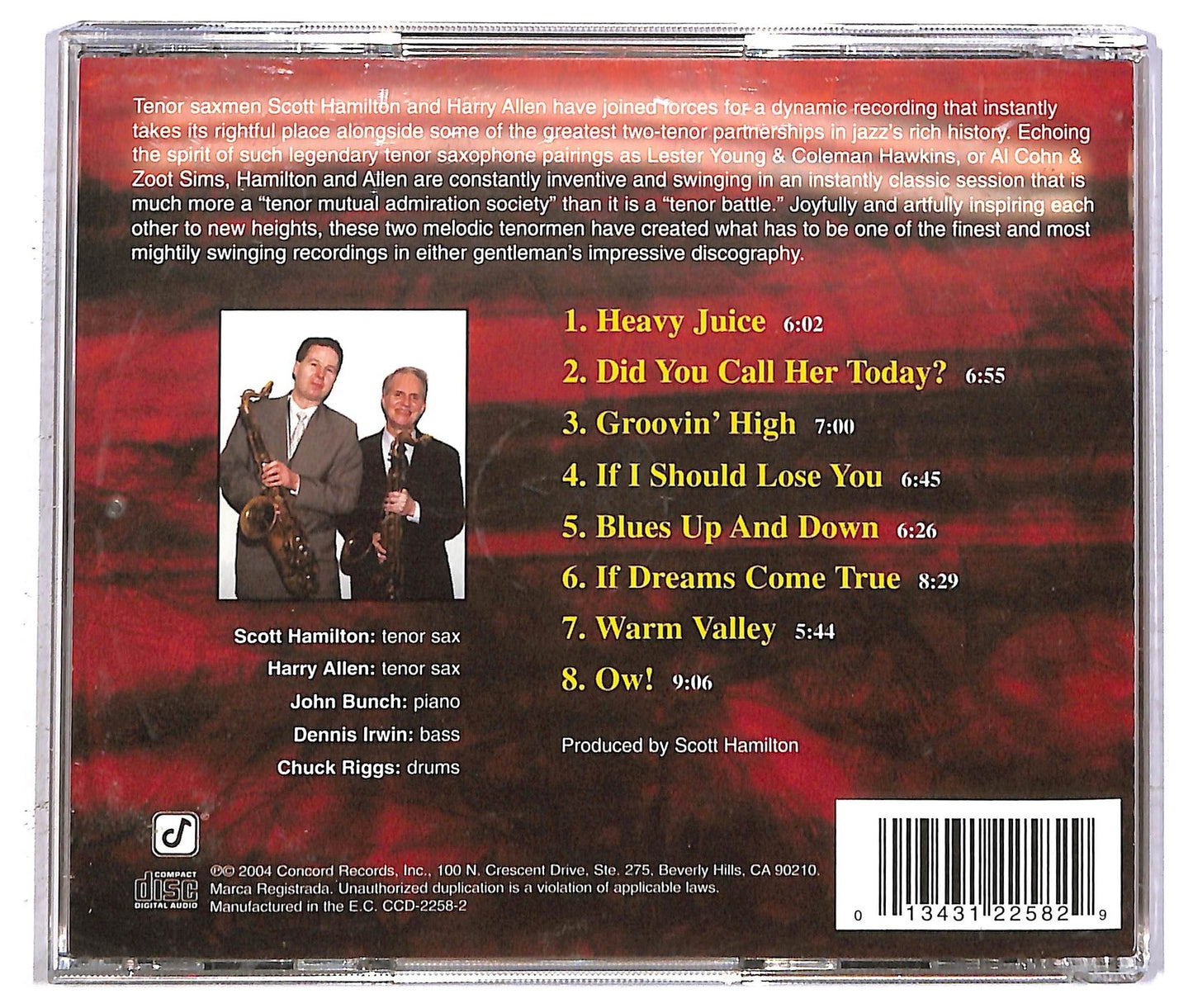 EBOND Scott Hamilton & Harry Allen - Heavy Juice CD CD092654