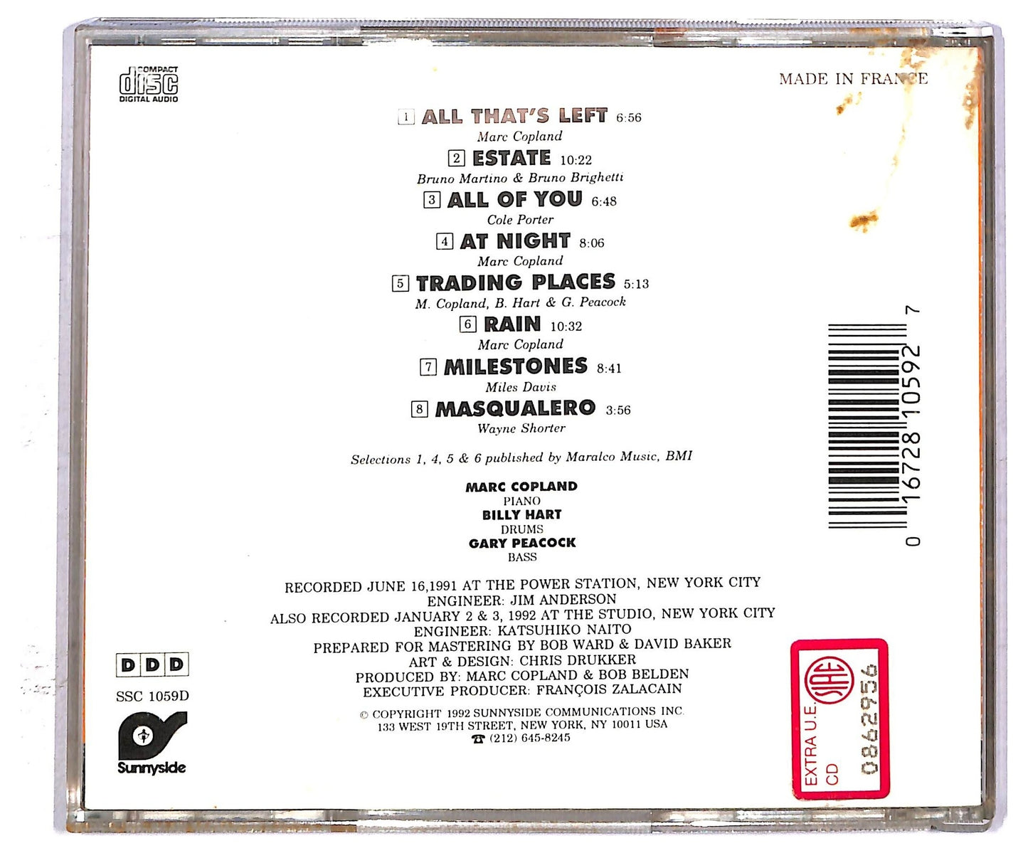 EBOND Marc Copland - At Night CD CD092703
