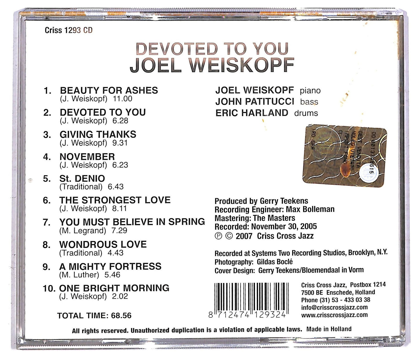 EBOND Joel Weiskopf - Devoted To You CD CD092704