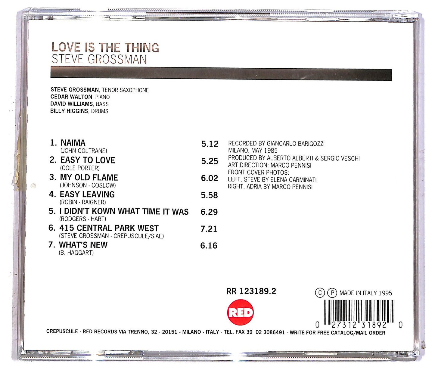 EBOND Steve Grossman - Love Is The Thing CD CD092710