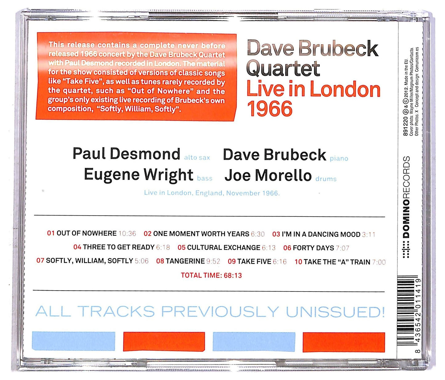 EBOND The Dave Brubeck Quartet - Live in London 1966 CD CD092711
