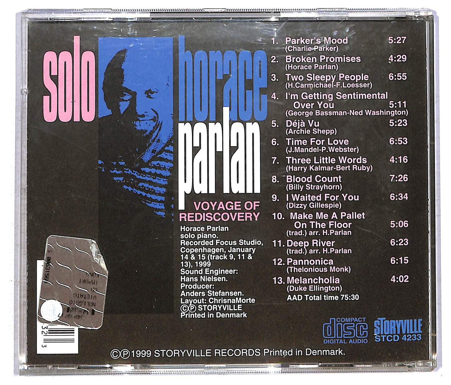 EBOND Horace Parlan - Voyage Of Rediscovery CD CD092727