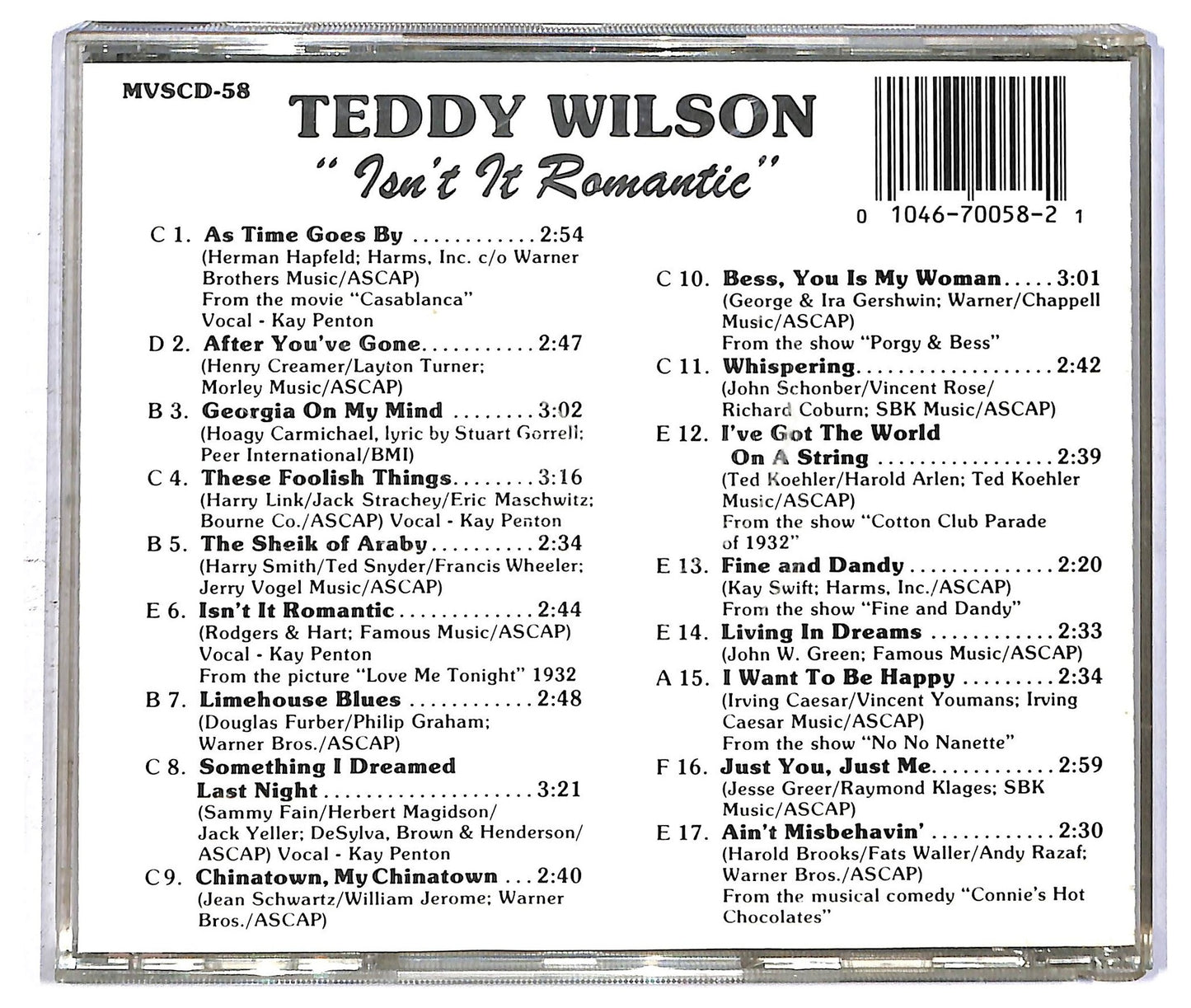 EBOND Teddy Wilson - Isn't It Romantic CD CD092755