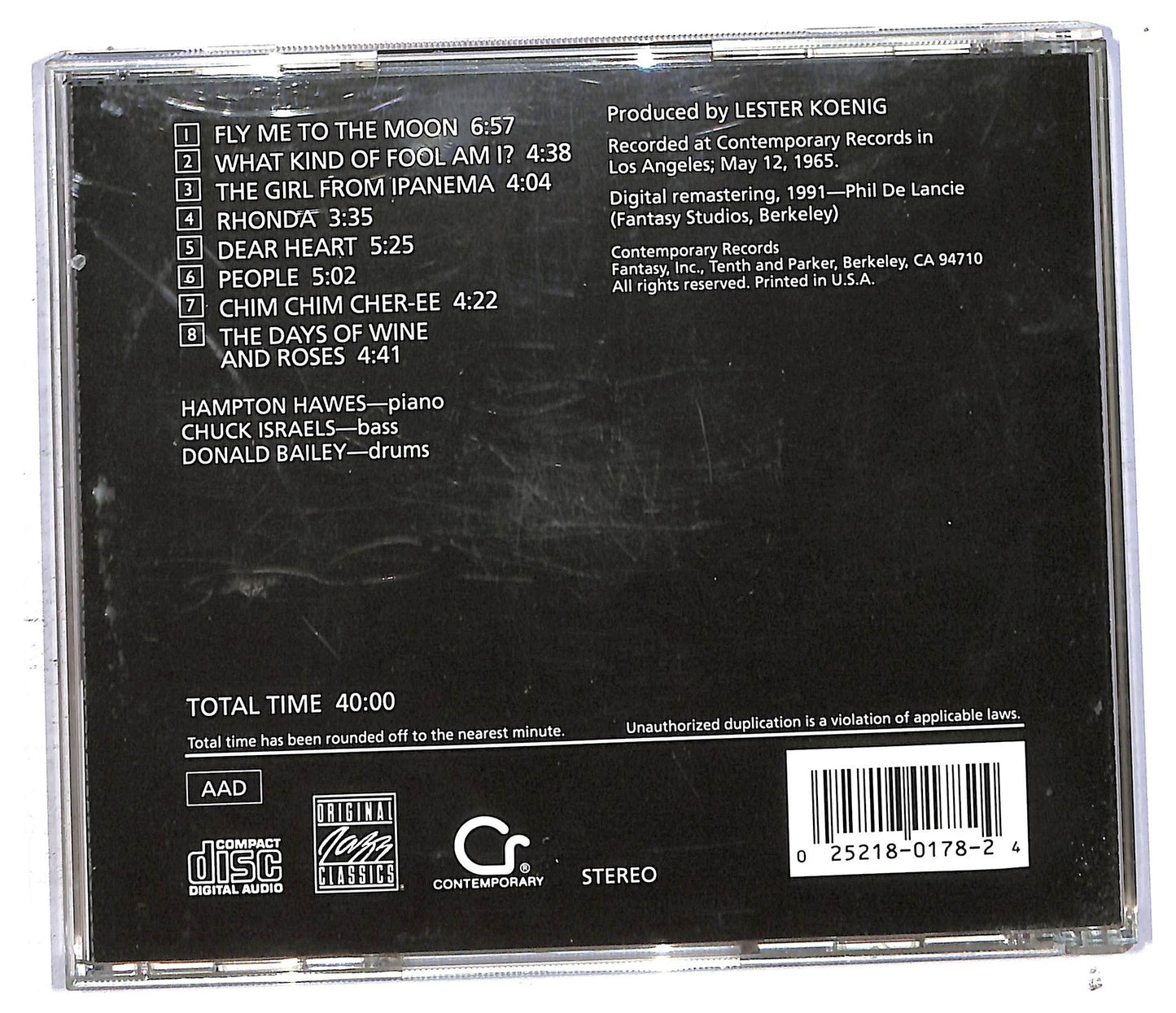 EBOND Hampton Hawes Trio - Here And Now CD CD092763