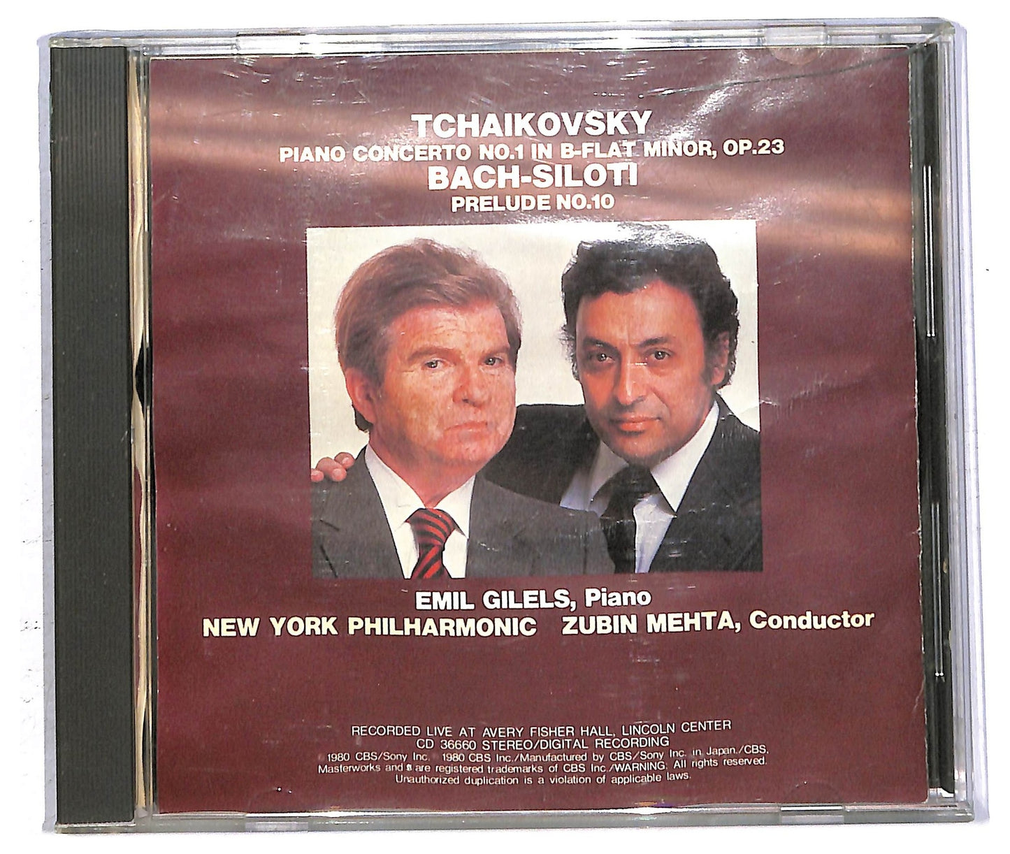 EBOND Tchaikovsky Emil Gilels Zubin Mehta - Piano Concerto No.1 CD CD092823