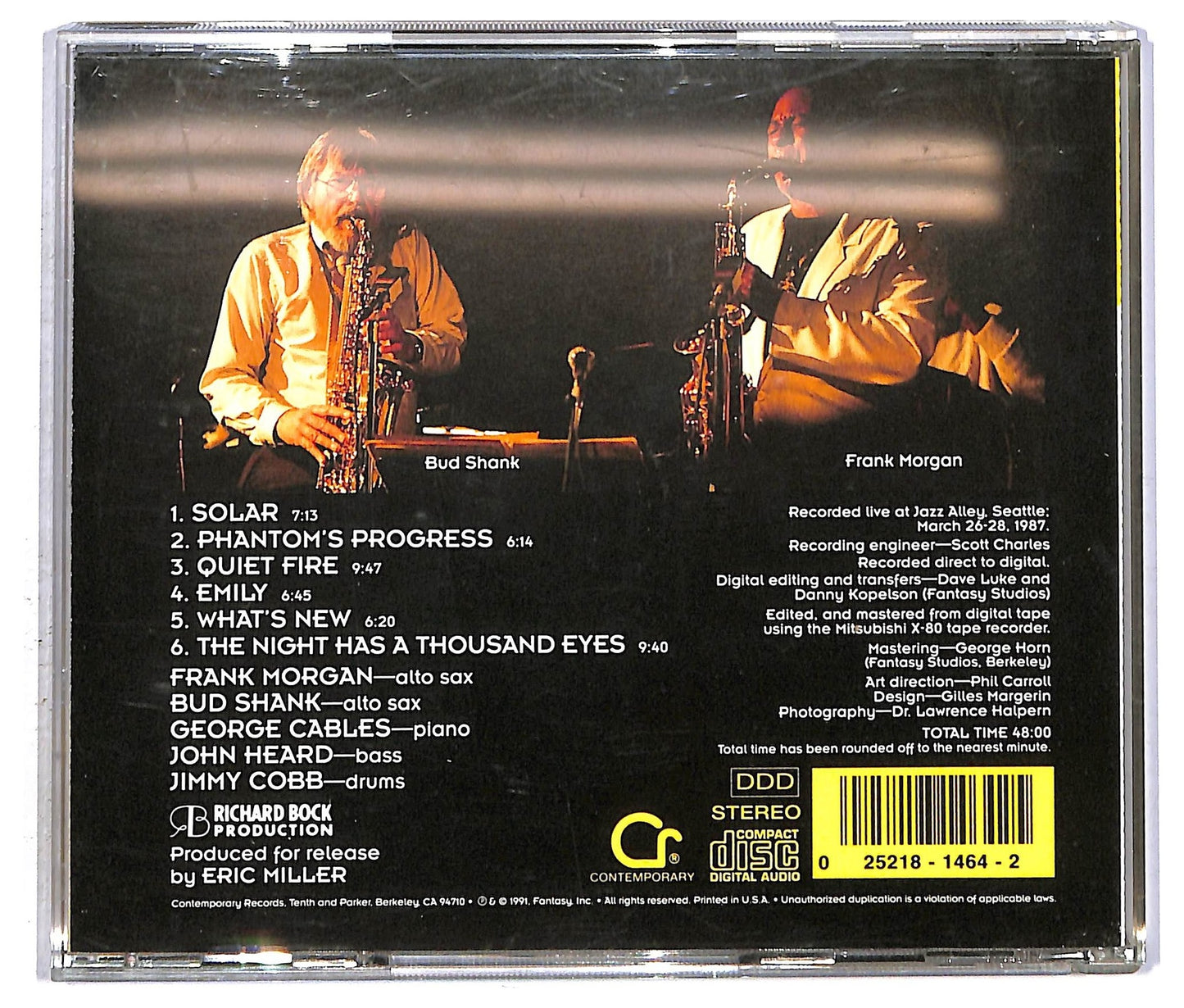 EBOND Frank Morgan, Bud Shank - Quiet Fire CD CD092834