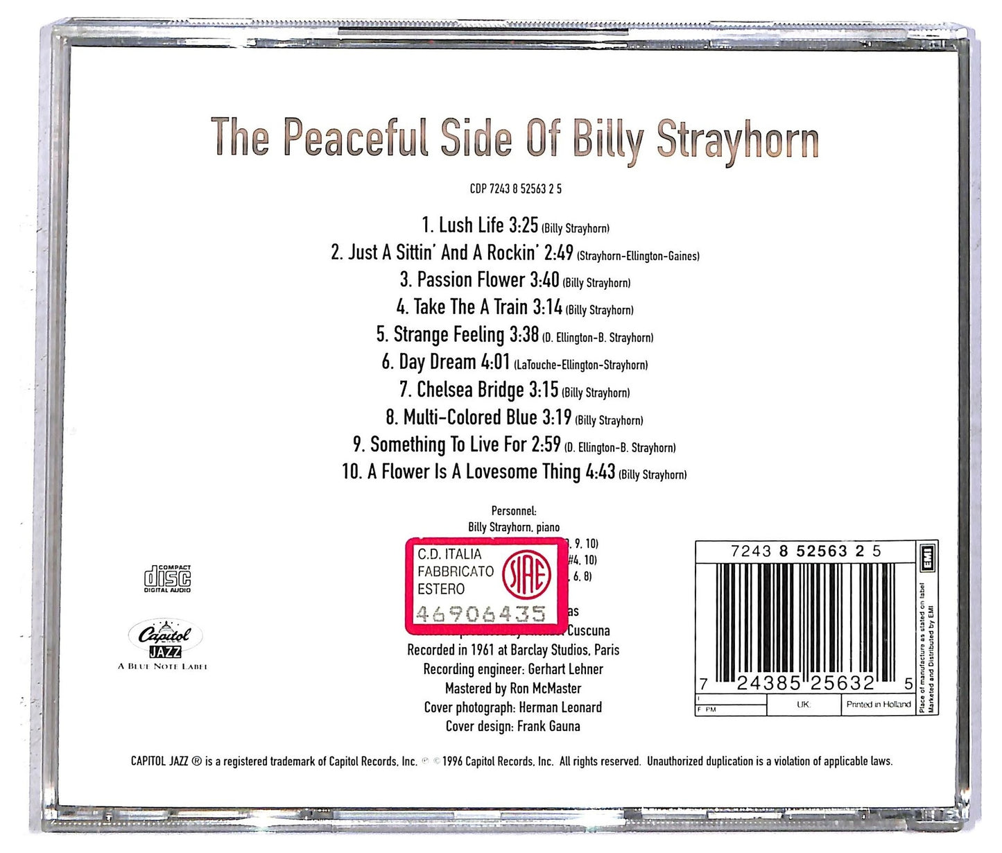 EBOND Billy Strayhorn - The Peaceful Side CD CD092947