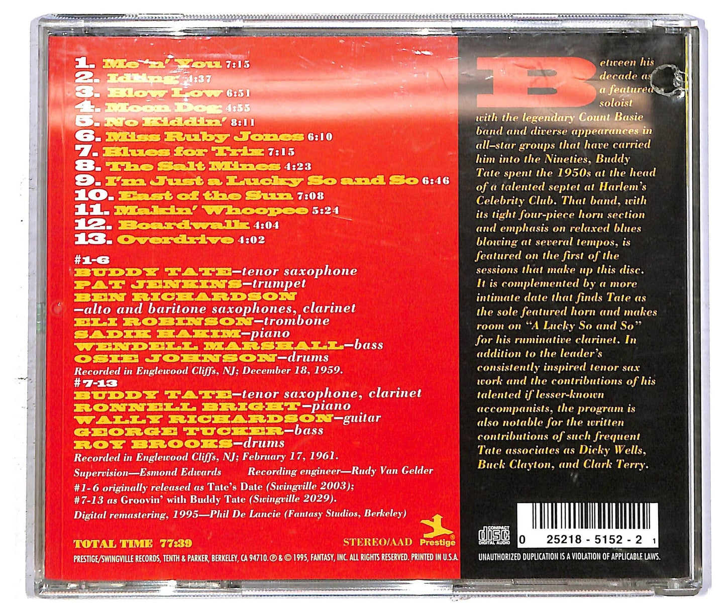 EBOND Buddy Tate - Groovin' With Buddy Tate CD CD092950