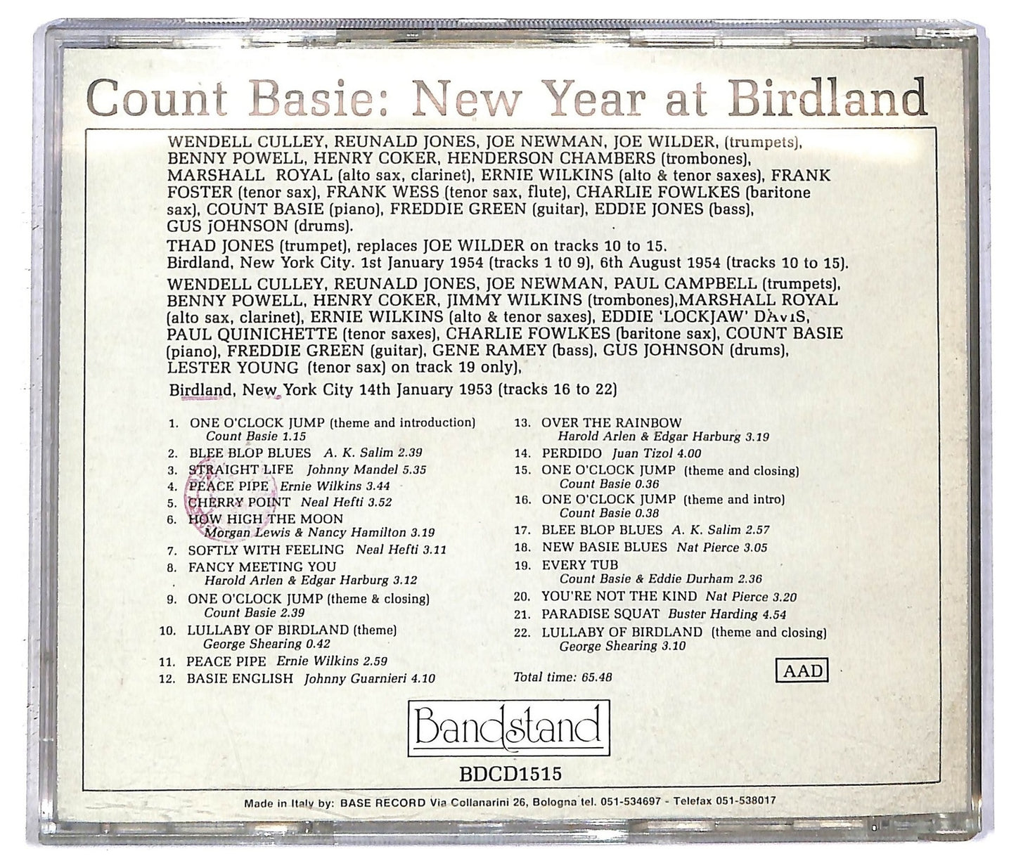 EBOND Count Basie - New Year At Birdland CD CD092960