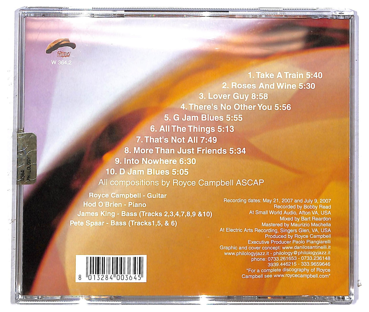 EBOND Royce Campbell Trio Feat Hod O'Brien - Roses & Wine CD CD093032