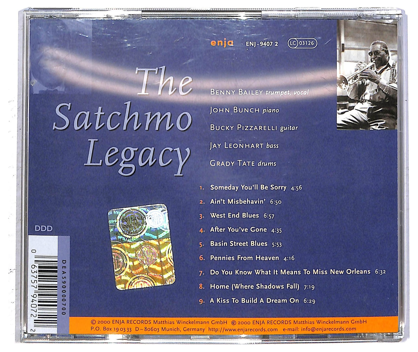 EBOND Benny Bailey - The Satchmo Legacy CD CD093036