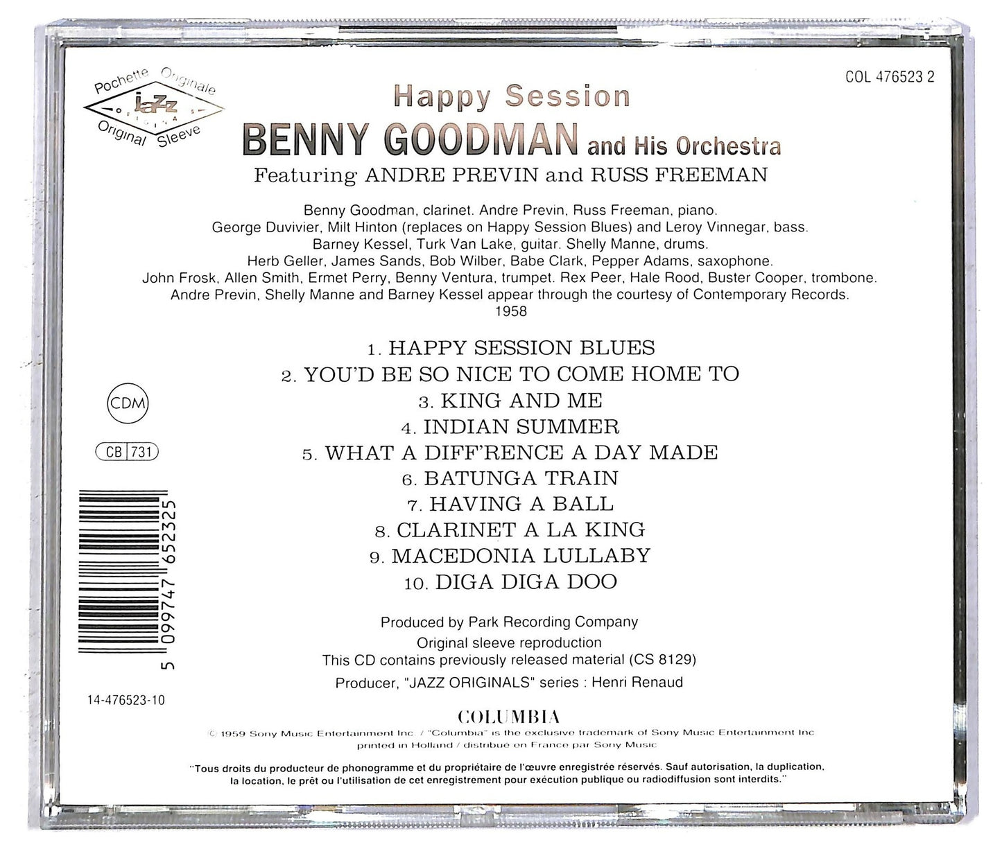 EBOND Benny Goodman - Happy Session CD CD093040