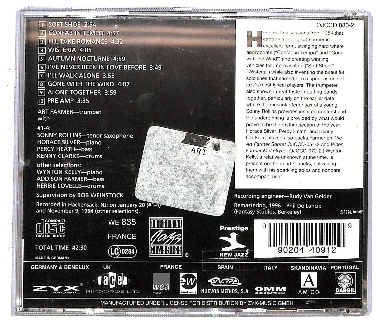 EBOND Art Farmer - Early Art CD CD093050