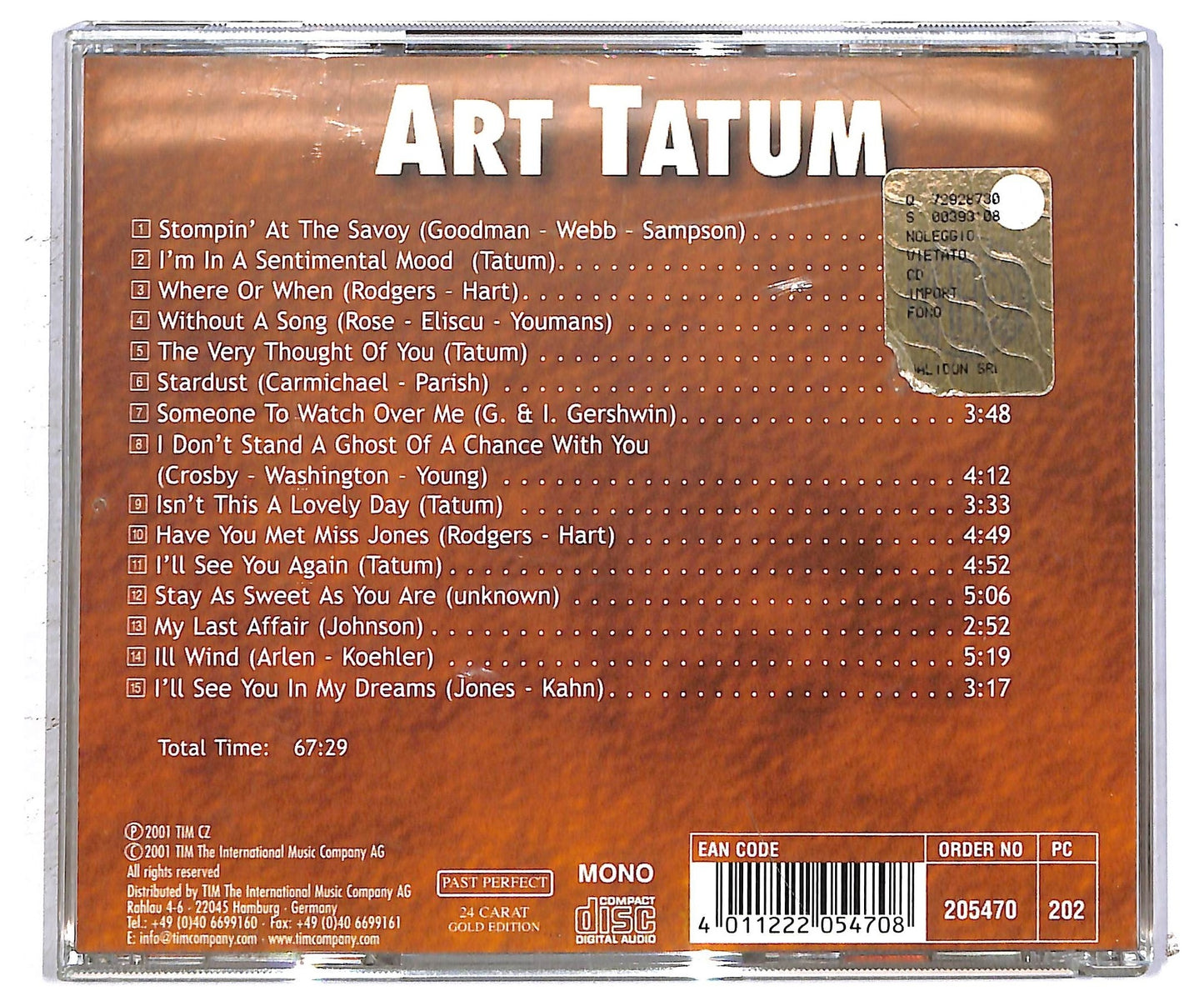 EBOND Art Tatum - Stompin' At The Savoy CD CD093055