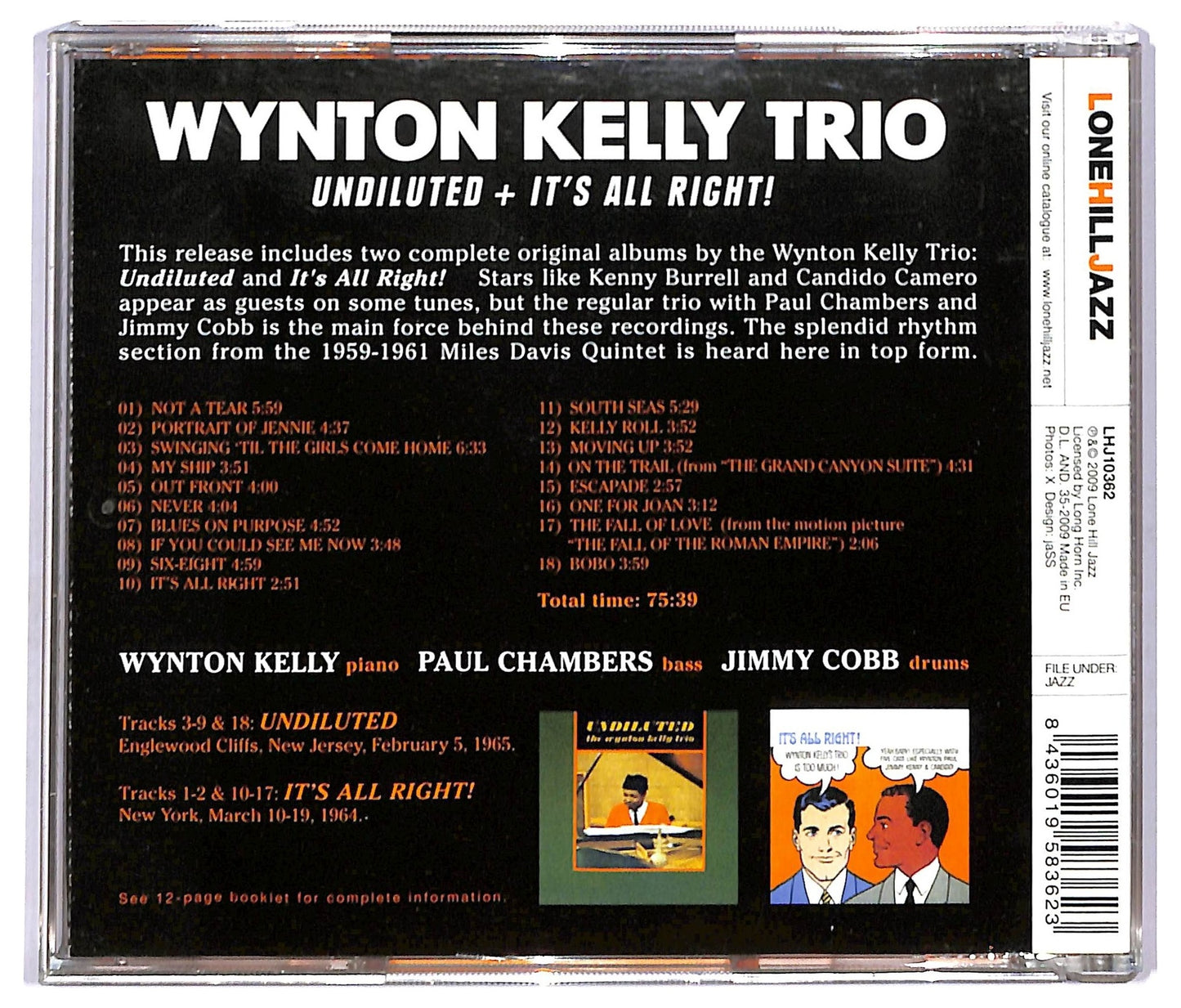 EBOND Wynton Kelly Trio - Undiluted + It's All Right! CD CD093119