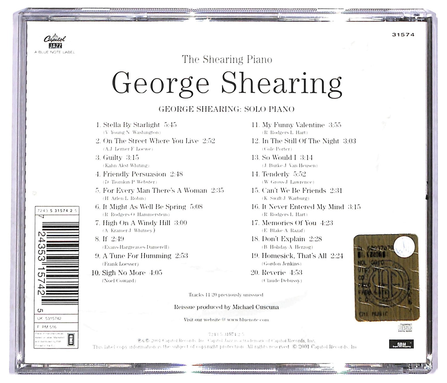 EBOND George Shearing - The Shearing Piano CD CD093124