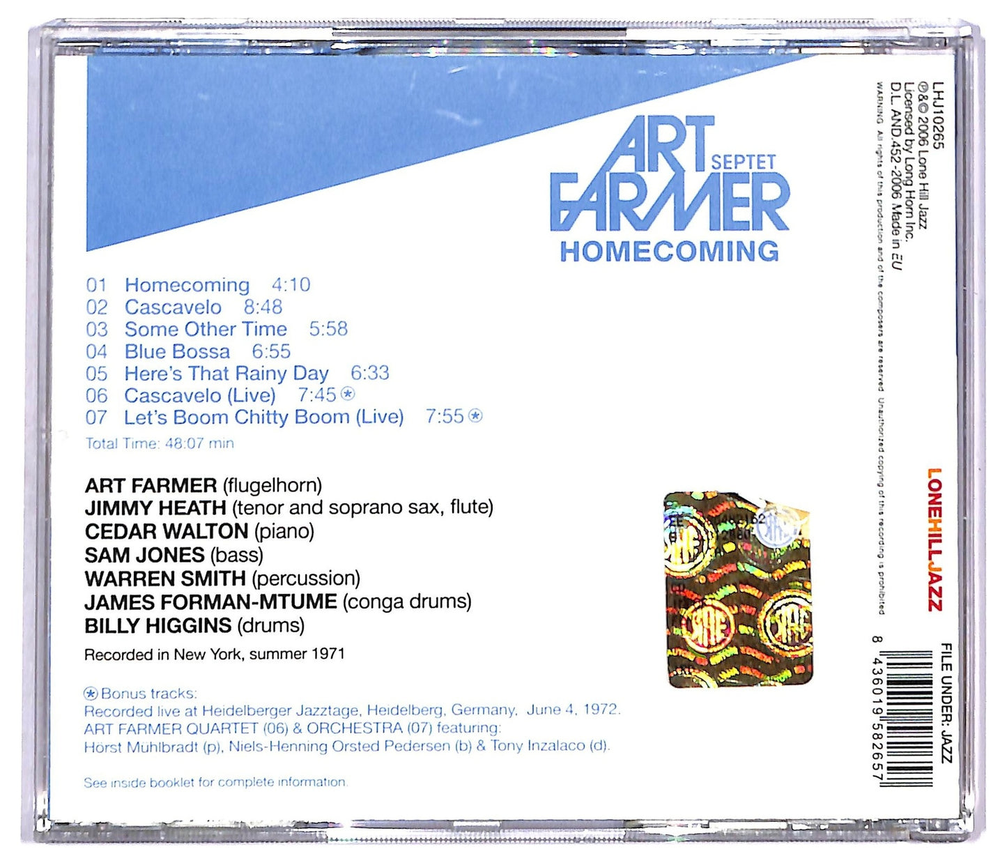 EBOND Art Farmer - Homecoming CD CD093135