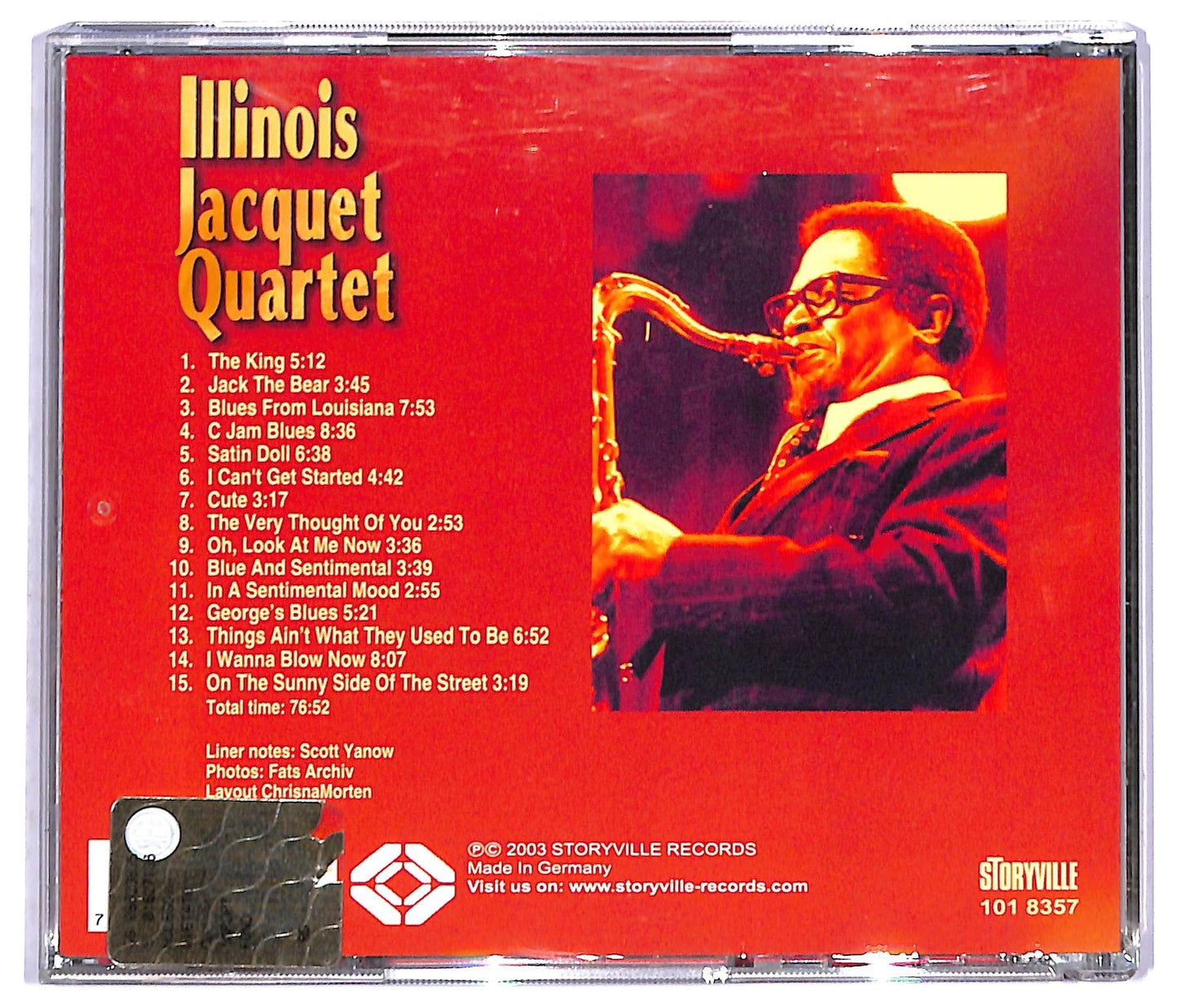 EBOND Illinois Jacquet Quartet - Live At Schaffhausen CD CD093248