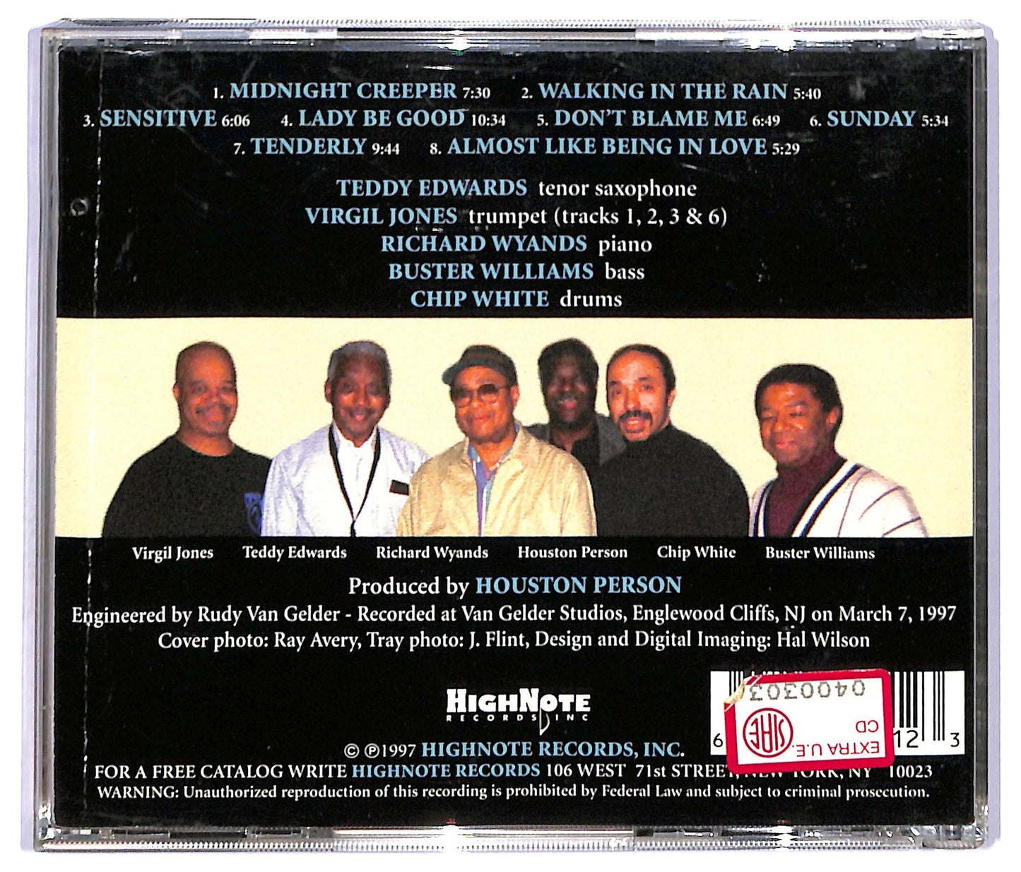 EBOND Teddy Edwards - Midnight Creeper CD CD093255