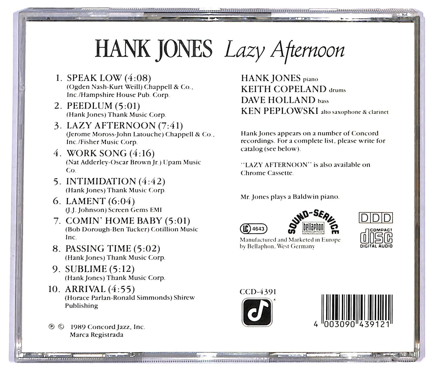 EBOND Hank Jones - Lazy Afternoon CD CD093259