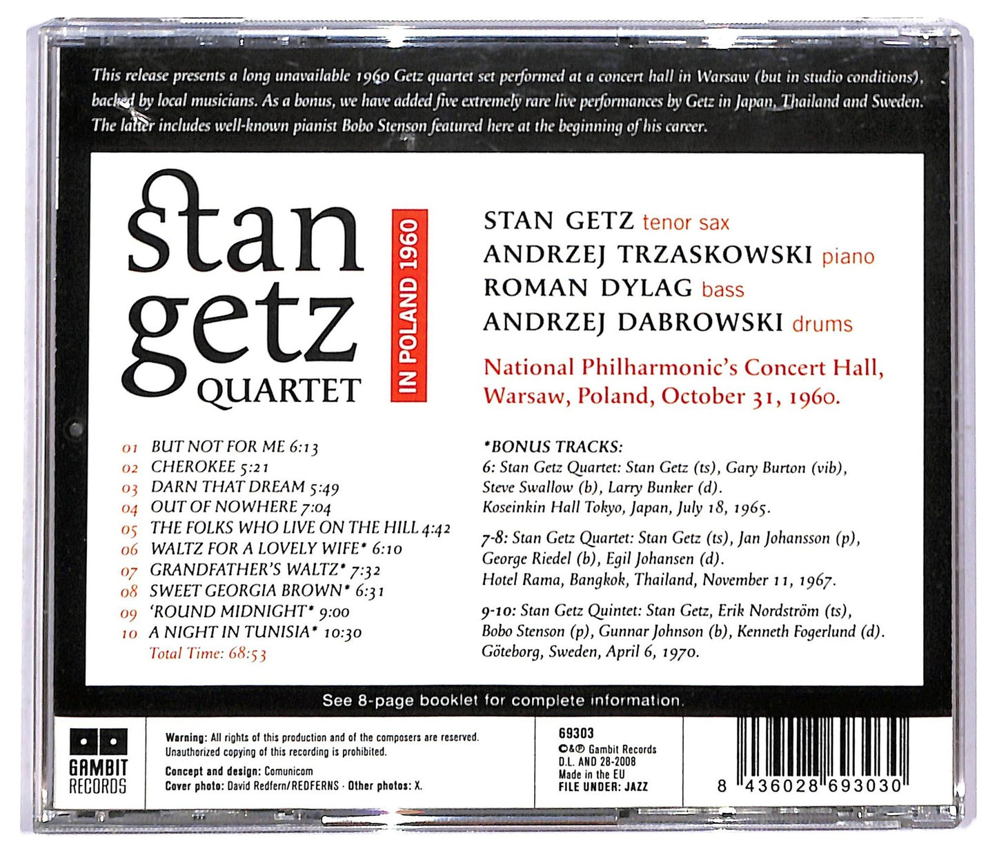 EBOND Stan Getz Quartet - In Poland 1960 CD CD093309