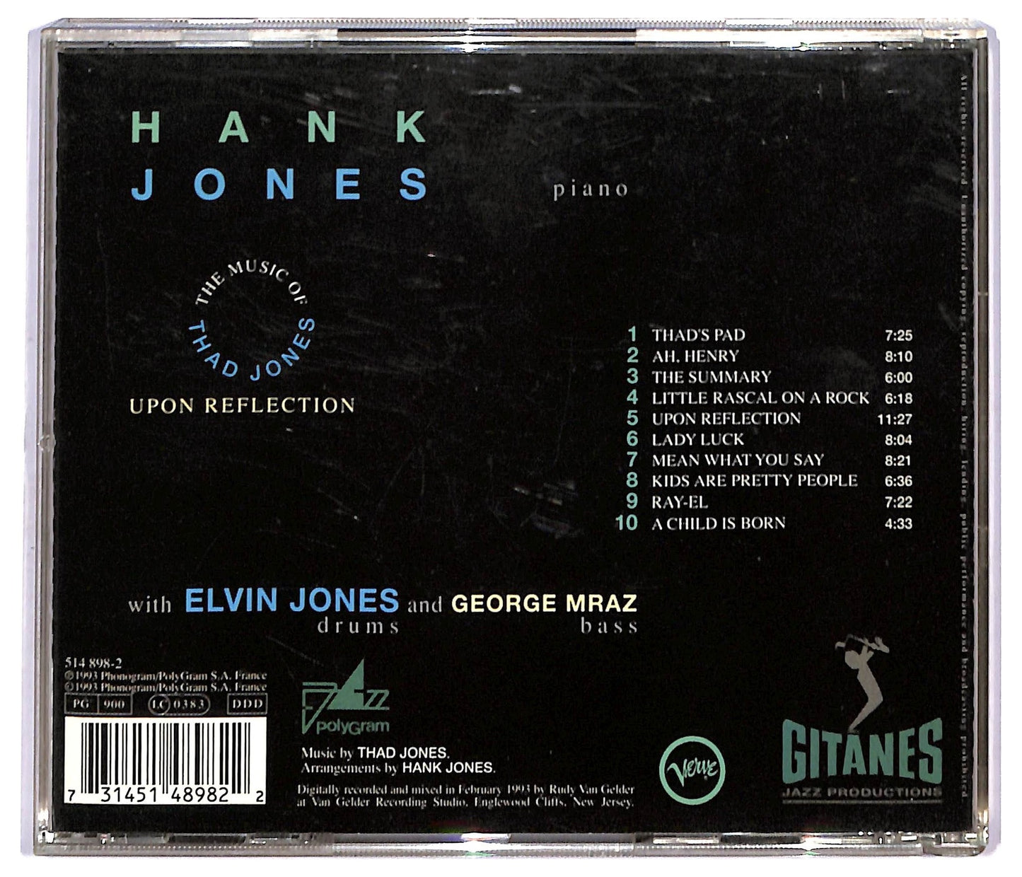 EBOND Hank Jones - Upon Reflection - The Music Of Thad Jones CD CD093331