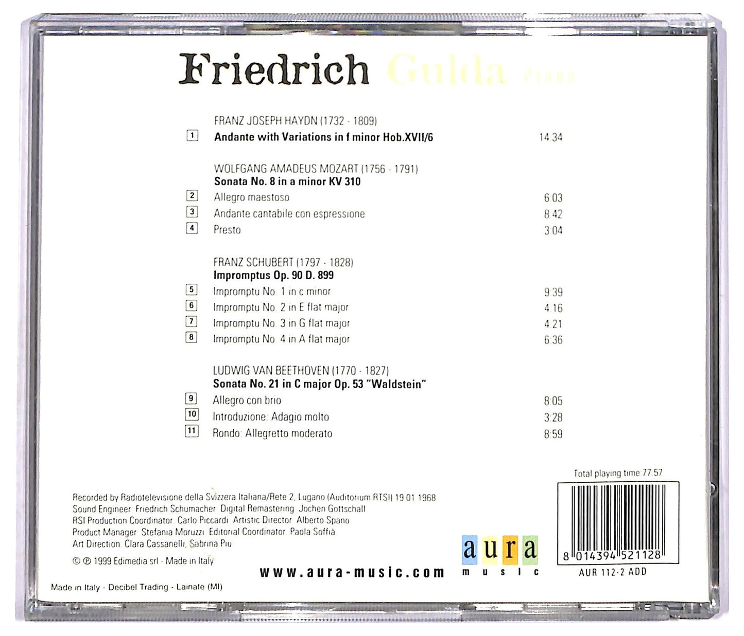 EBOND Friedrich Gulda - Friedrich Gulda Piano CD CD093422