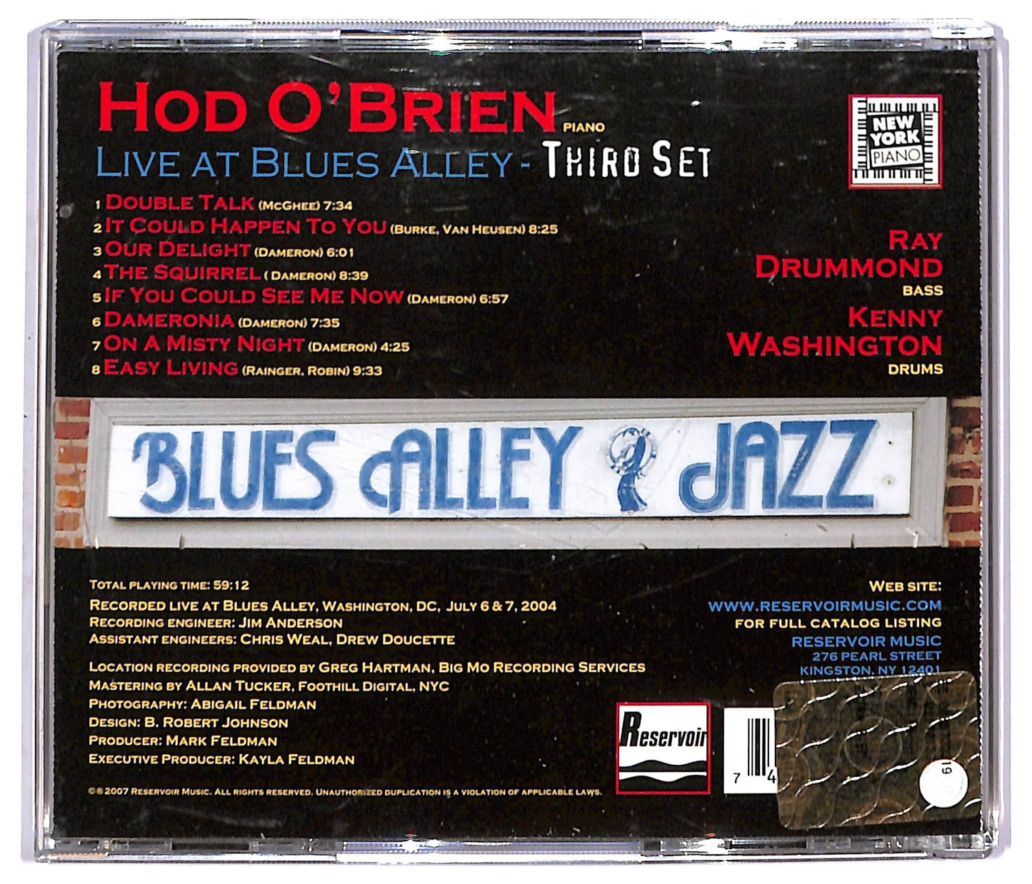 EBOND Hod O'Brien - Live At Blues Alley - First Set CD CD093438