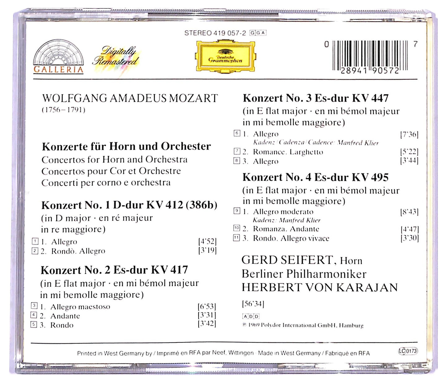 EBOND Wolfgang Amadeus Mozart - 4 Hornkonzerte CD CD093528