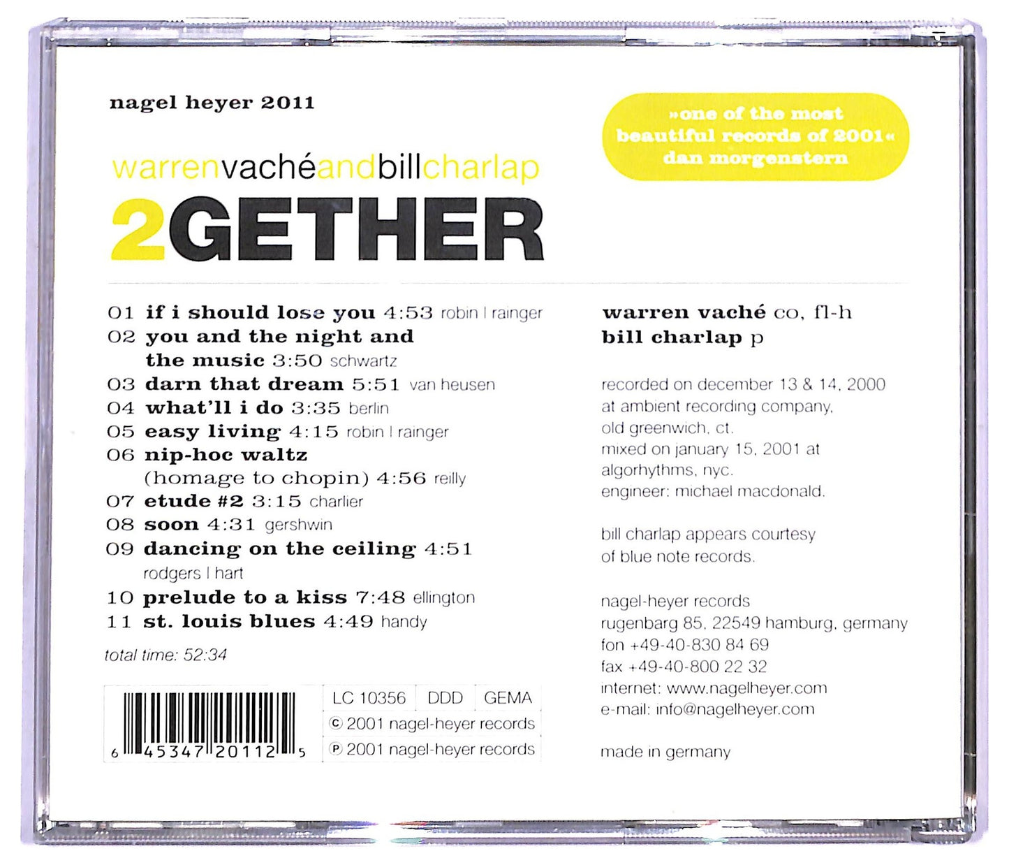 EBOND Warren Vache And Bill Charlap - 2gether CD CD093549