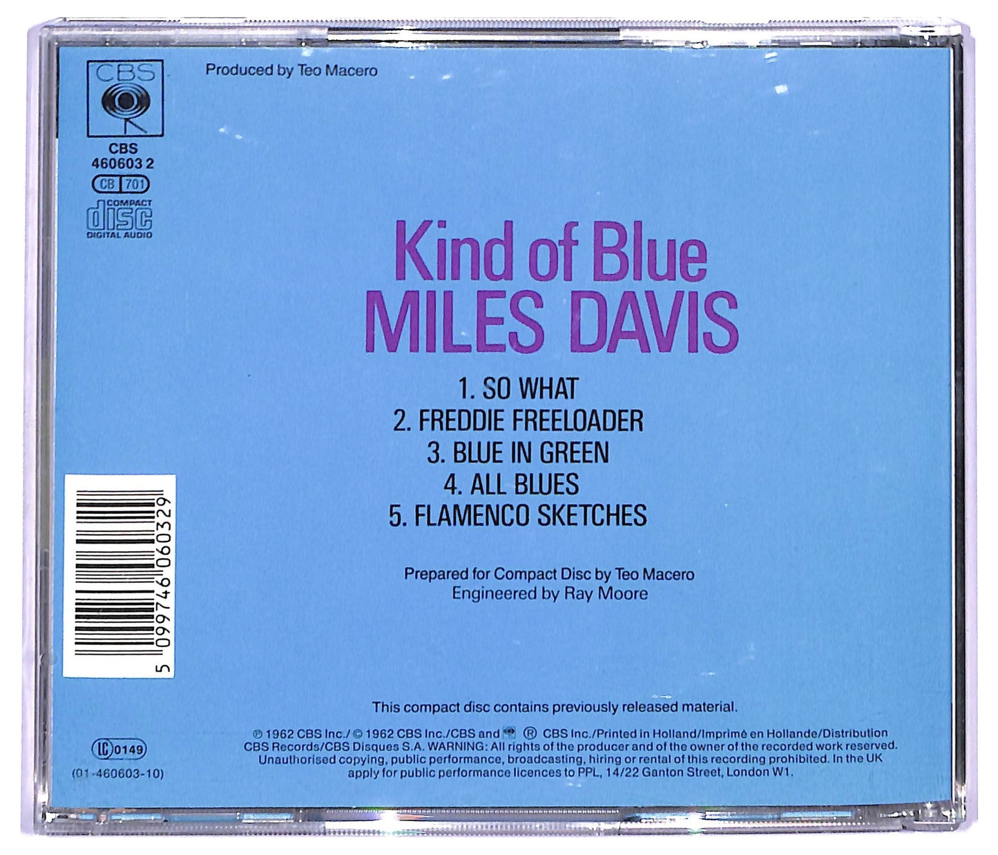 EBOND Miles Davis- Kind Of Blue CD CD093610