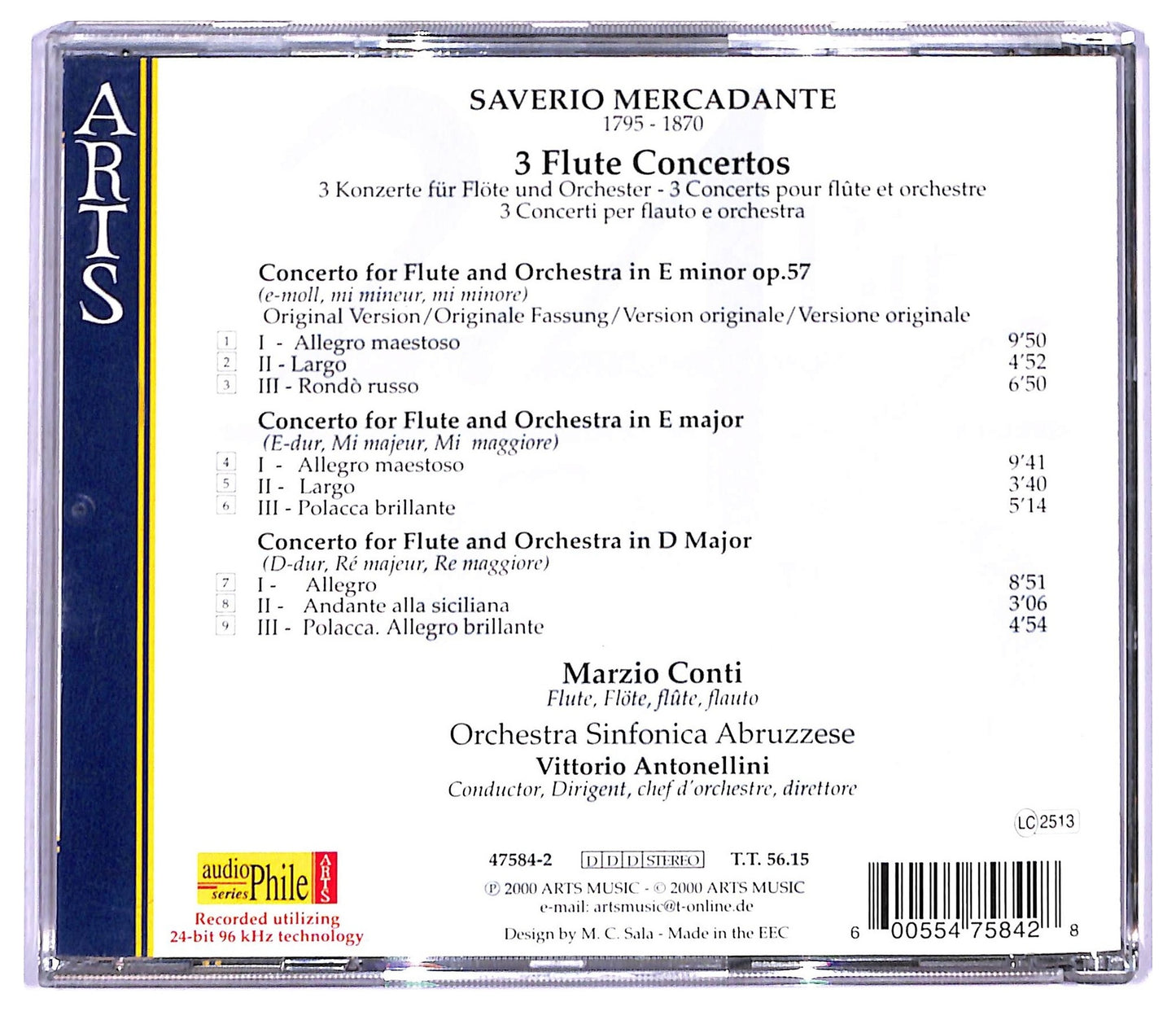 EBOND Mercadante - 3 Flute Concertos CD CD093629