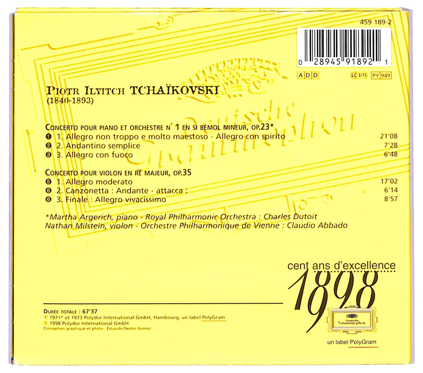 EBOND Tchaikovsky - Piano Concerto n.1 CD CD093638