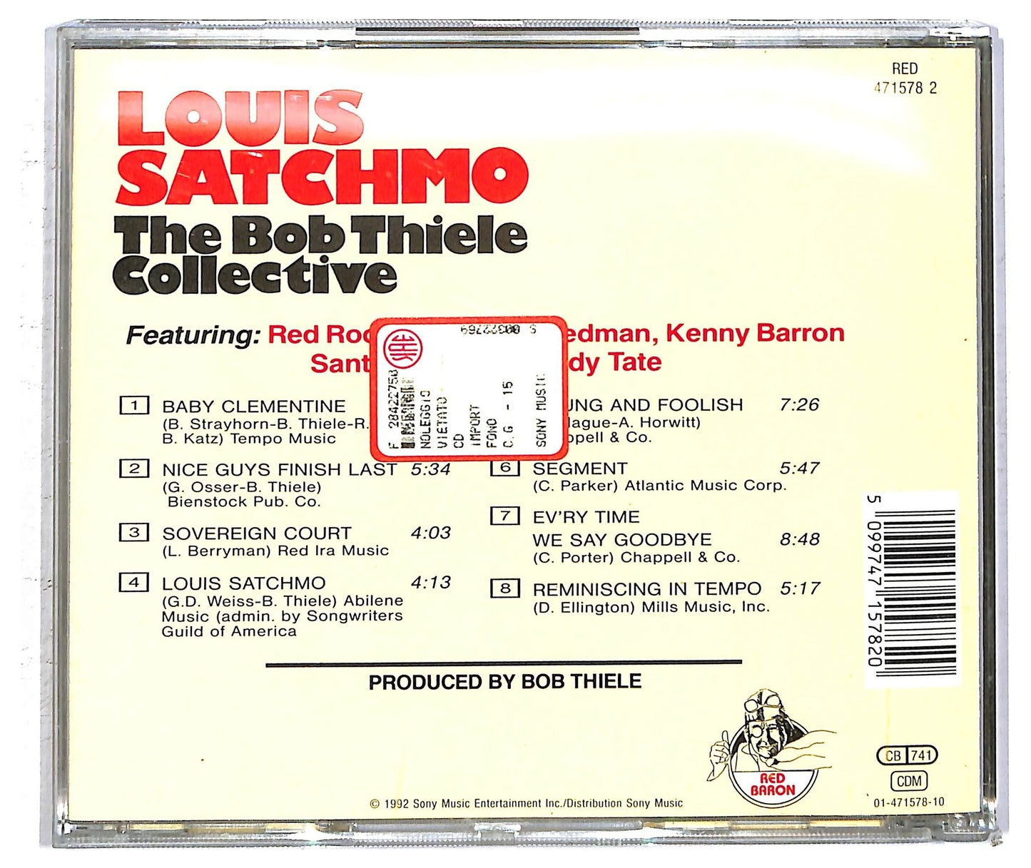 EBOND The Bob Thiele Collective - Louis Satchmo CD CD093705